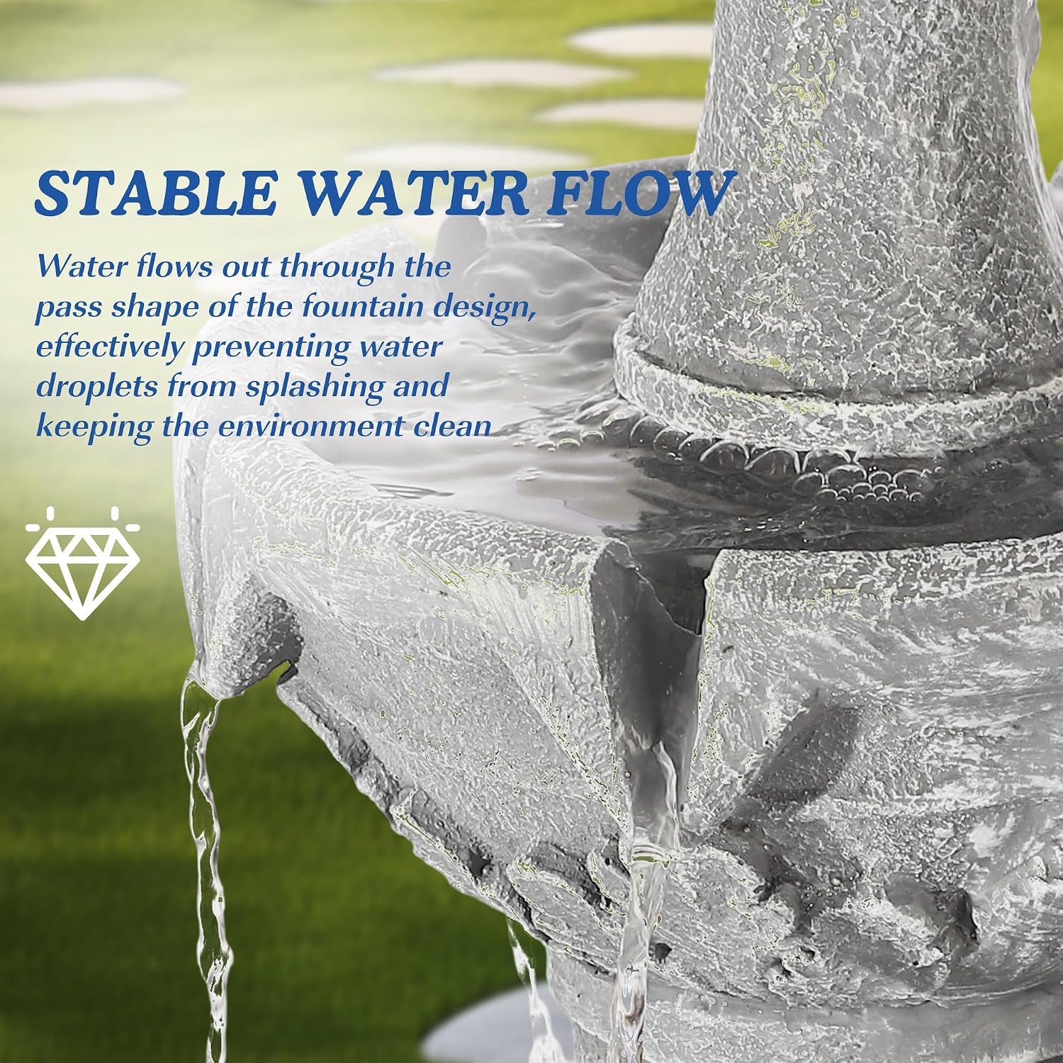 48.4" H Italian Outdoor Water Fountains, Fountains and Waterfalls