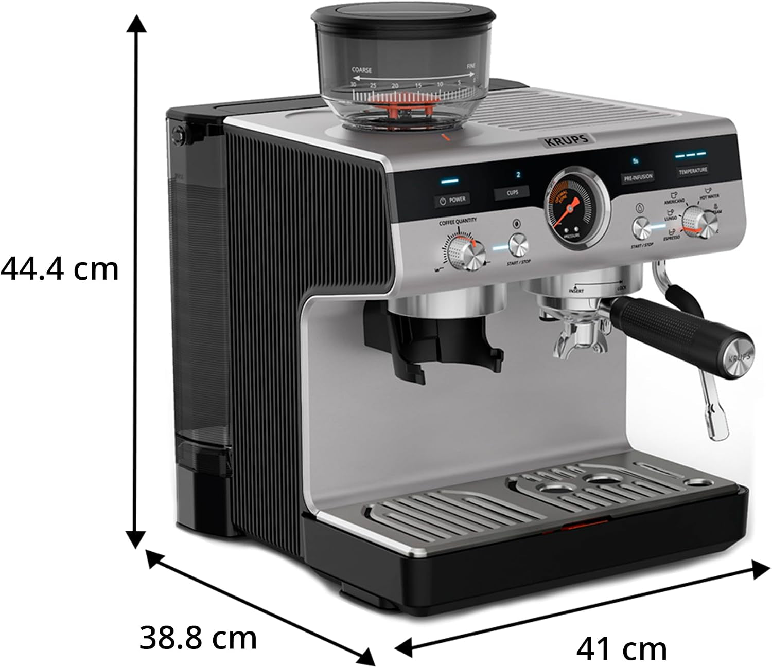 Barista Espresso Machine with Built-In Grinder, 30 Settings