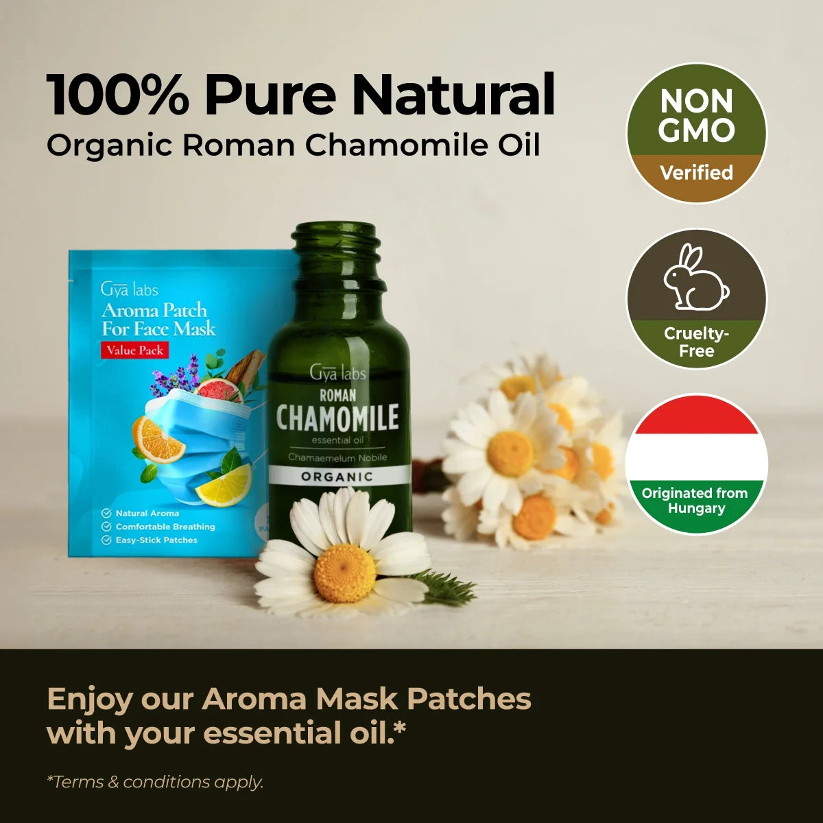 Organic Roman Chamomile Essential Oil - 0.34 Fl Oz - for Skin, Hair, Diffuser, Aromatherapy, DIY Candle Making Scents