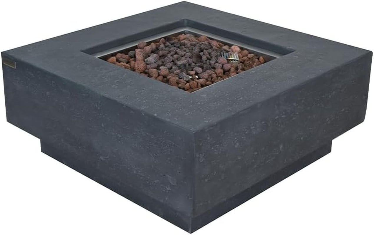 Manhattan Propane Fire Pit Table Cast Concrete 36 X 36-In