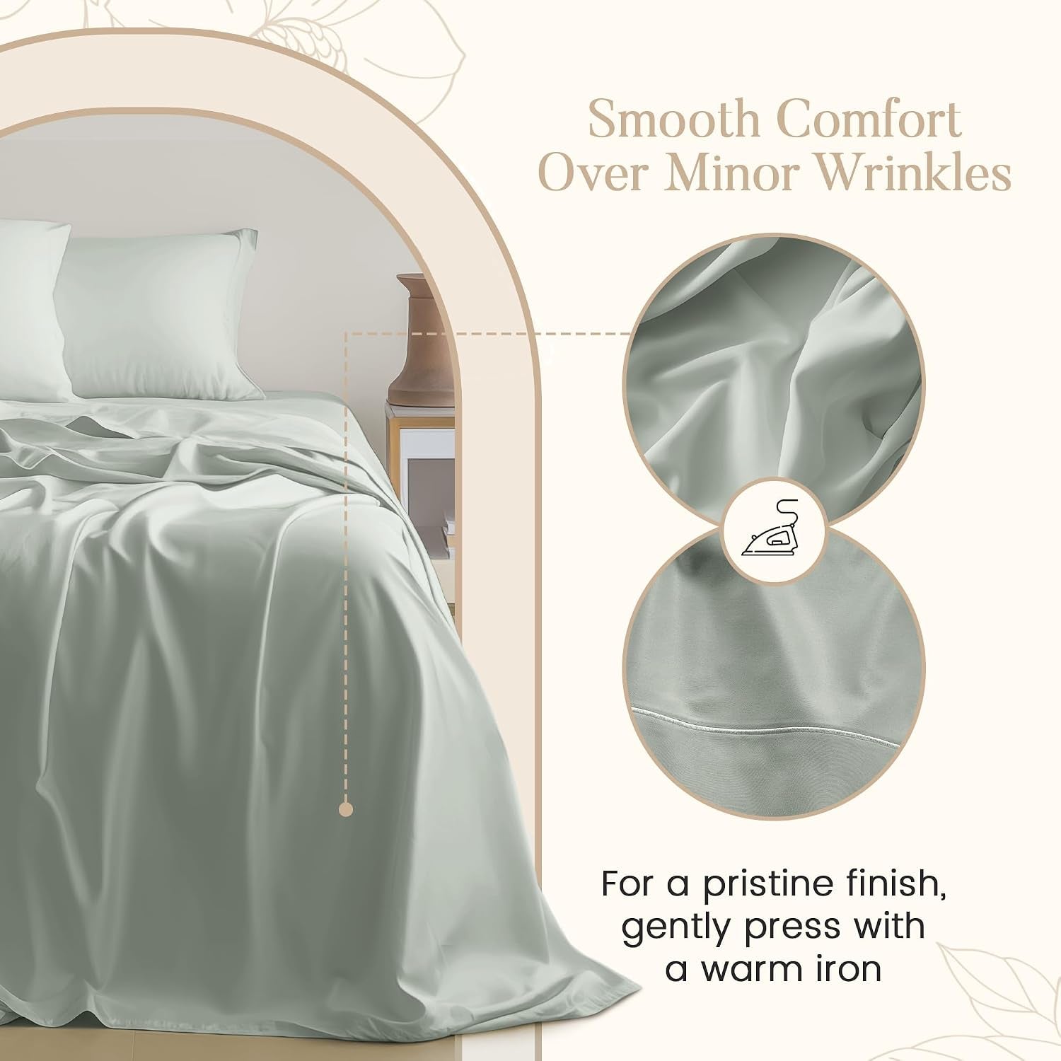 King Bed Sheets, 800 Thread Count Deep Pocket King Sheet Set - Mineral