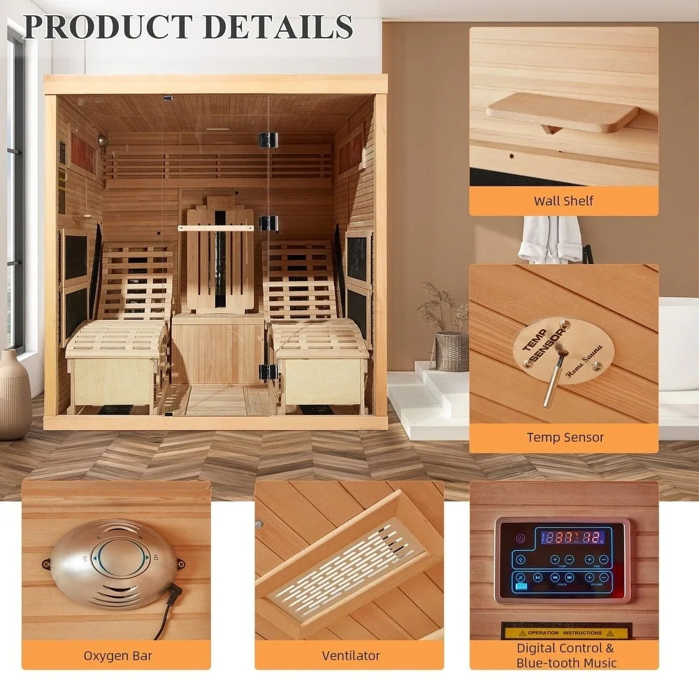Infrared & Steam Sauna (Varied Sizes & Shapes)