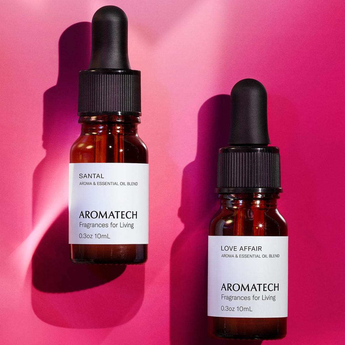 Santal & Love Affair Set | Aroma Diffuser Essential Oils Blend of Santal Cardamom, Papyrus, Musk | Love Affair Jasmin, Saffron, Cedar, Ambergris - 10 Milliliter